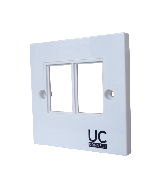 2 GANG SHUTTERED KEYSTONE WALL PLATE(2)