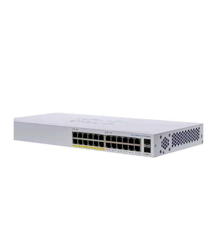 CBS110 Unmanaged 24-port GE, Partial PoE, 2x1G SFP Shared