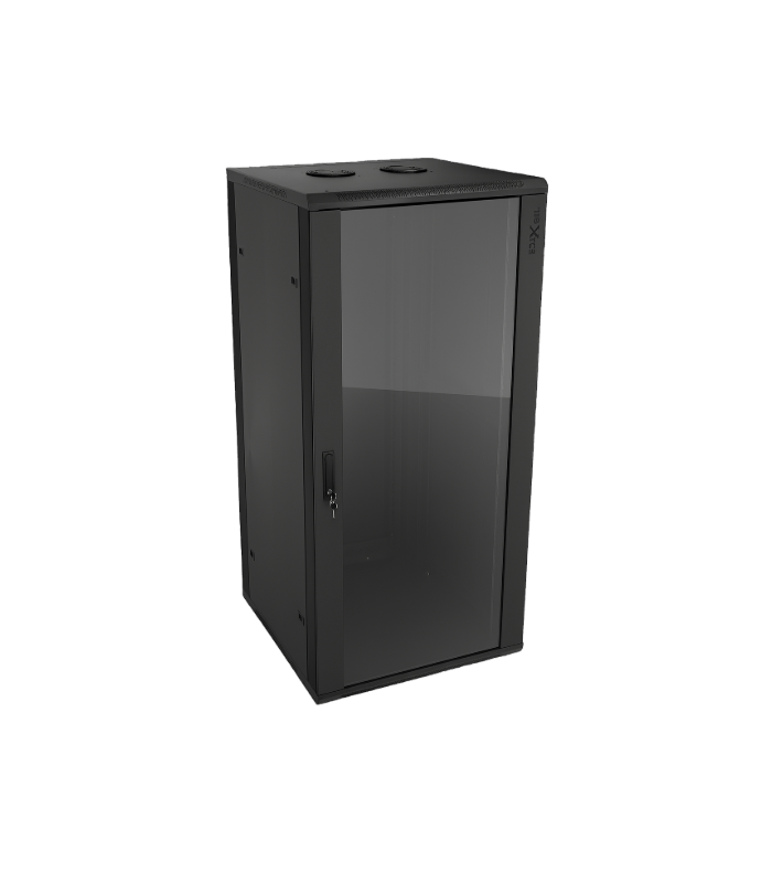 Data 19″ Rack, 21U-425mm, Front glass door, Removable side panels, Wall Mounting, 580x425x900mm,