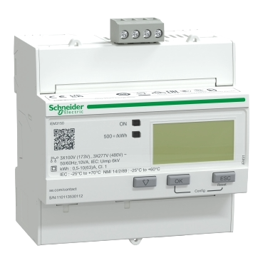 SCHNEIDER A9MEM3150 TRIPHASE 63A MODBUS ENERGY METER